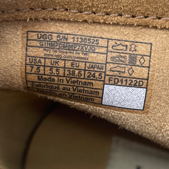 New! UGG Australia Josefene Cuff Suede Ankle Boot Chestnut Sz 7.5 - Picture 13 of 13